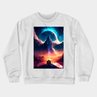 Cosmic Chaos: Magical Landscapes Crewneck Sweatshirt